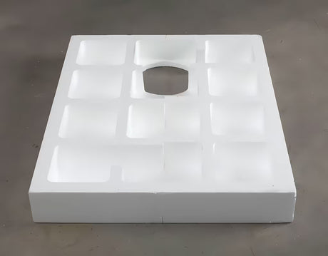 Bijeli polistirenski nosač SAT pro za tuš kadu od izdržljivog tvrdog polistirena HDPS.