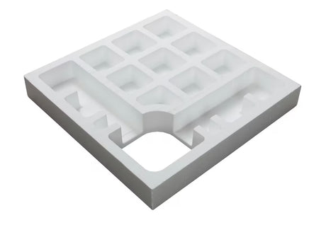 Bijeli polistirenski nosač SAT pro za tuš kadu od izdržljivog tvrdog polistirena HDPS.