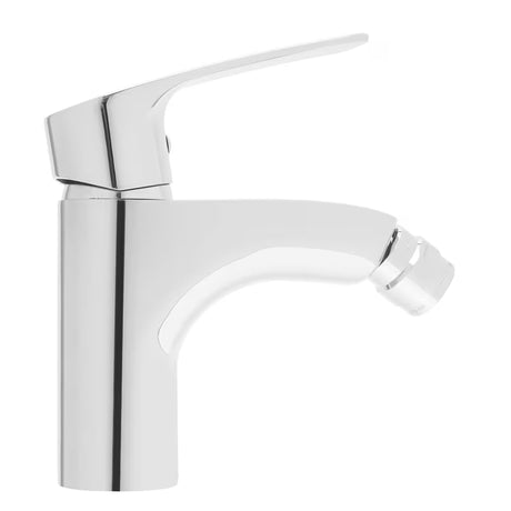 Kromirana miješalica za bide SAT Project s odvodom s modernim četvrtastim dizajnom