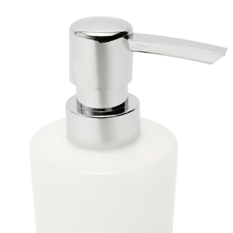 Zaobljeni kromirani dozator sapuna SAT Project s plastičnom posudom