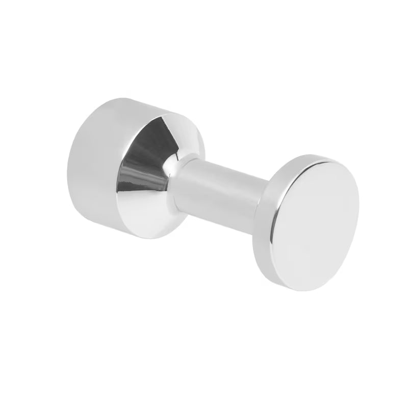 Kupaonski kukica SAT Project u sjajnom kromu, zaobljenog oblika pro za vješanje ručnika i ogrtača.