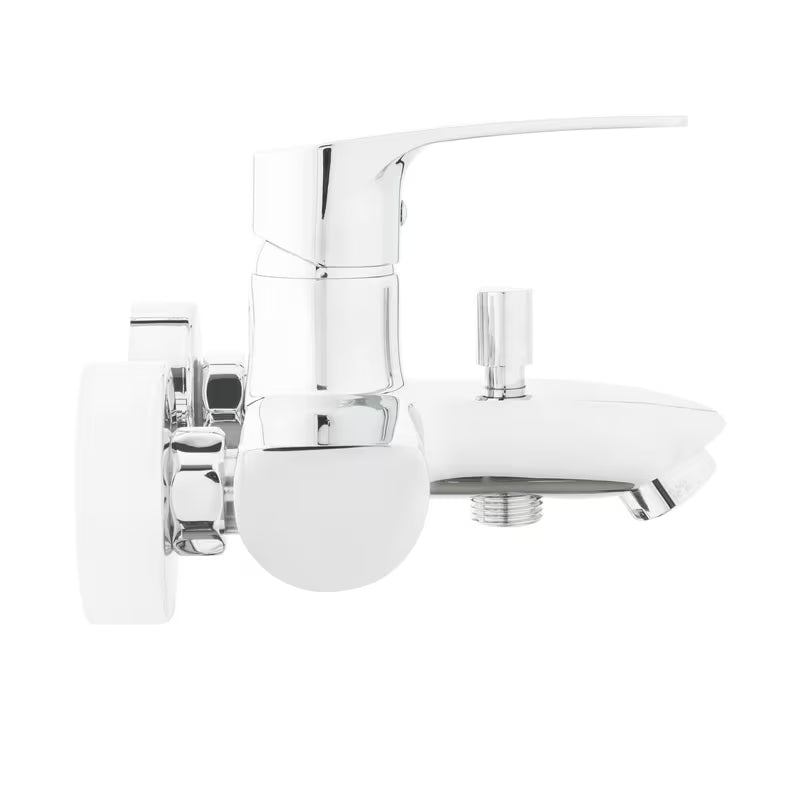 Kromirana zidna jednoručna baterija miješalica za kadu SAT Project s razmakom 150 mm