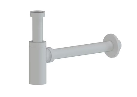 Dizajnerski sifon za umivaonik SAT Project u bijeloj mat boji, priključak 5/4" i odvod 32 mm.