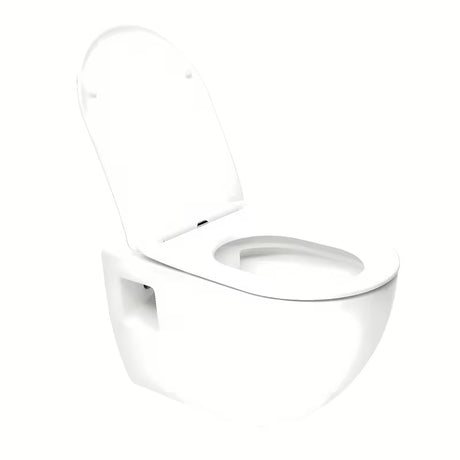 Viseća WC Školjka SAT Project u sjajnoj bijeloj boji s wc daskom soft Close i otvorenim ispiranjem