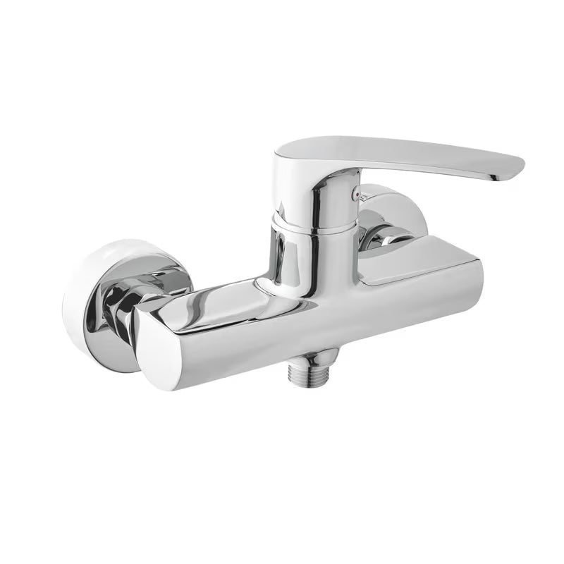 Jednoručna Baterija zidna miješalica za tuš SAT Project u krom izvedbi bez tuš seta.