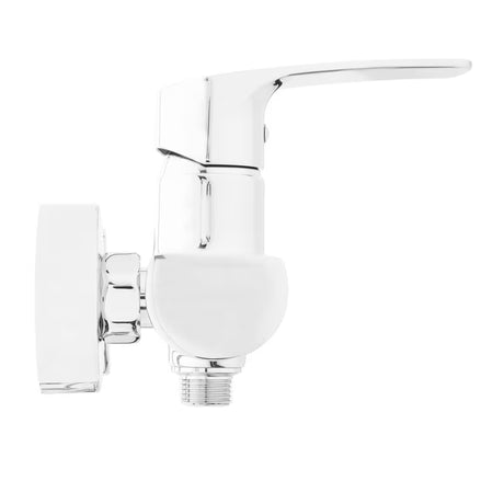 Jednoručna Baterija zidna miješalica za tuš SAT Project u krom izvedbi bez tuš seta.