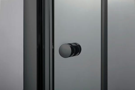 Klizne tuš vrata SAT Project 100 cm u crnoj boji s prozirnim sigurnosnim staklom