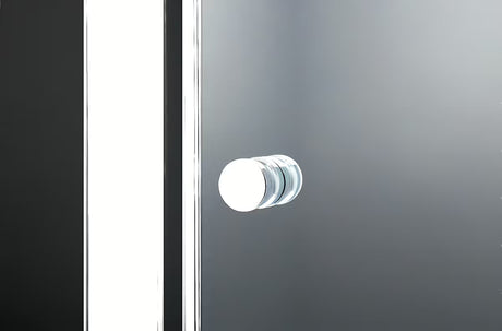 Kvadratna tuš kabina SAT Project 80x80 cm s tuš kadom, s bijelim profilima i staklom s dekorom Chinchilla.