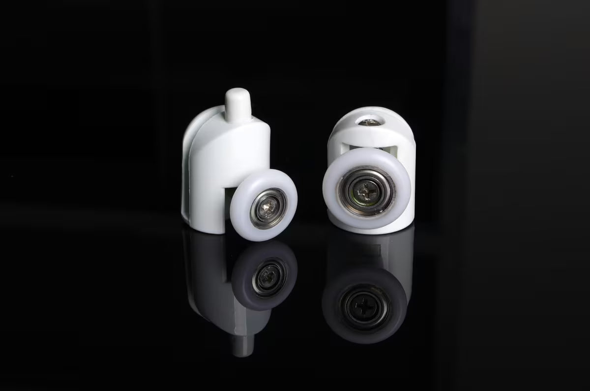 Polukružna tuš kabina SAT Project 80x80 cm s bijelim profilima i neprozirnim staklom chinchilla