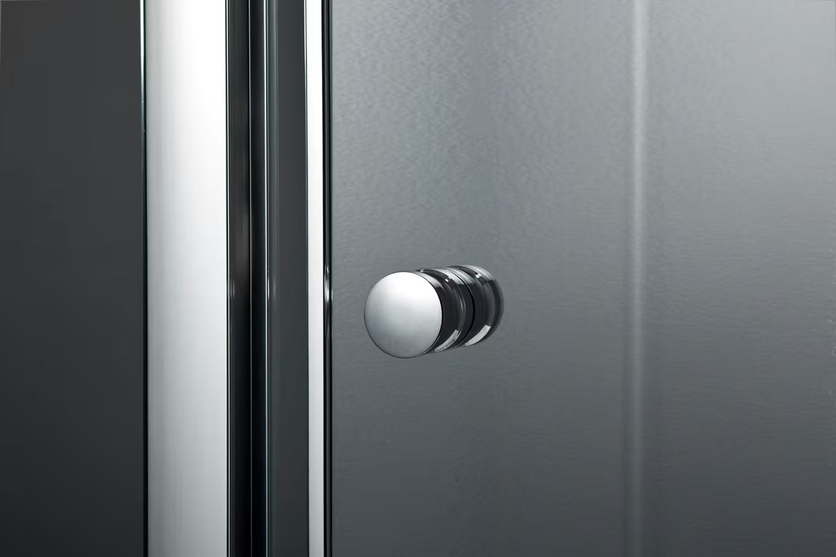 Polukružna tuš kabina SAT Project 80x80 cm s kliznim vratima i profilima u sjajnom kromu