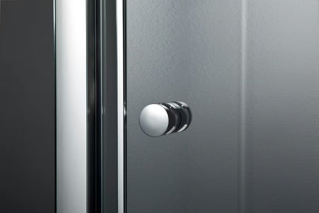 Polukružna tuš kabina SAT Project 80x80 cm s kliznim vratima i profilima u sjajnom kromu