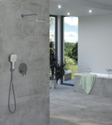 Podžbukni tuš sustav SAT Project u sjajnom kromu s ručicom i dvije funkcije.