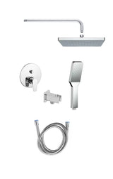 Podžbukni tuš sustav SAT Project u krom izvedbi s nadglavnim i ručnim tušem