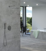 Podžbukni tuš sustav SAT Project u krom izvedbi s nadglavnim i ručnim tušem