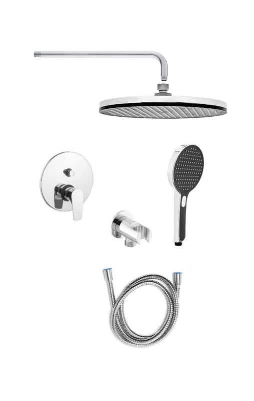 Podžbukni tuš sustav SAT Project u krom izvedbi s dvije funkcije i ručicom za upravljanje.