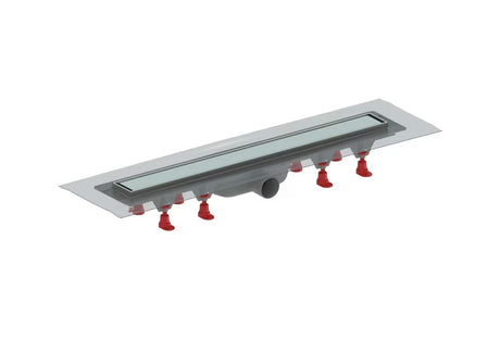 Sjajni tuš kanalica SAT Project 65 cm s inox rešetkom i gravitacijskom klapnom