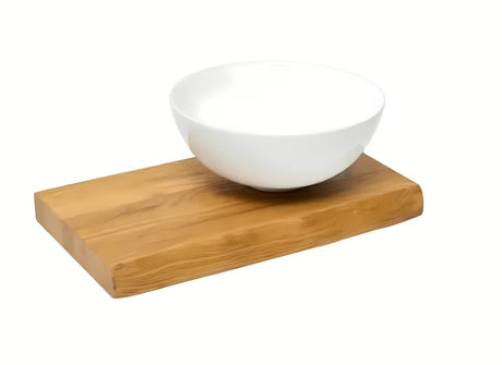 Okrugli bijeli keramički umivaonik na ploču SAT Project širine 28 cm