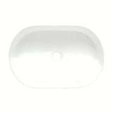 Bijeli ovalni keramički umivaonik na ploču SAT Project 50 x 33 cm