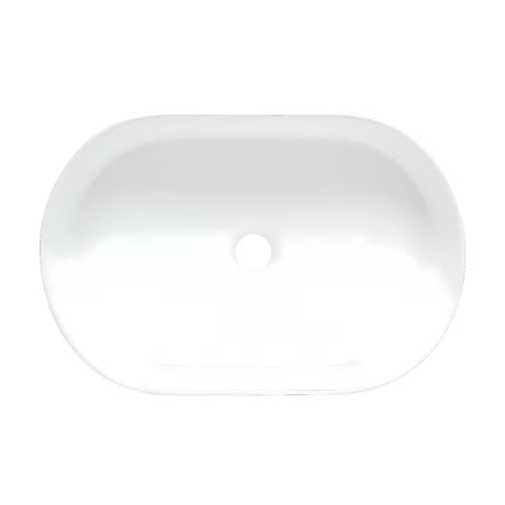 Bijeli ovalni keramički umivaonik na ploču SAT Project 50 x 33 cm