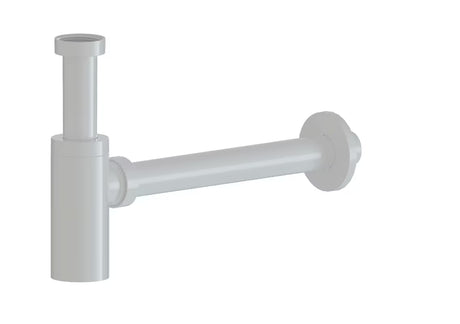 Bijeli sjajni sifon za umivaonik SAT Project s priključkom 5/4 i odvodnom cijevi 32 mm.