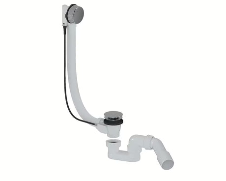 Kromirani odljevno preljevna garnitura za kadu SAT Project pro kade s odvodom 52 mm i upravljanjem iz preljeva