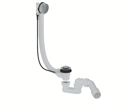 SAT Project odljevno preljevna garnitura za kadu u krom izvedbi s okretnim upravljanjem na otvoru preljeva