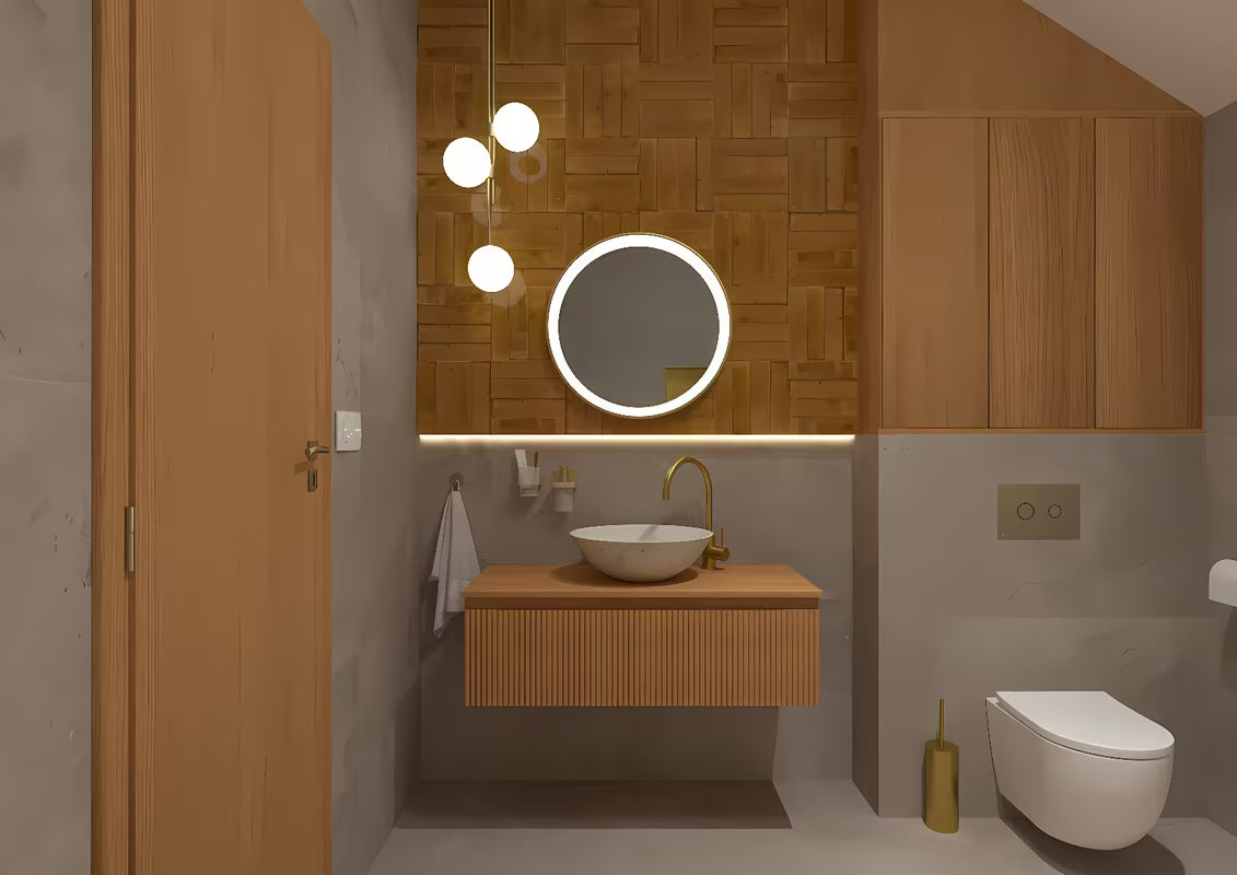 Umivaonik na ploču SAT Purity od bijelog mramora dimenzija 43x43 cm bez preljeva