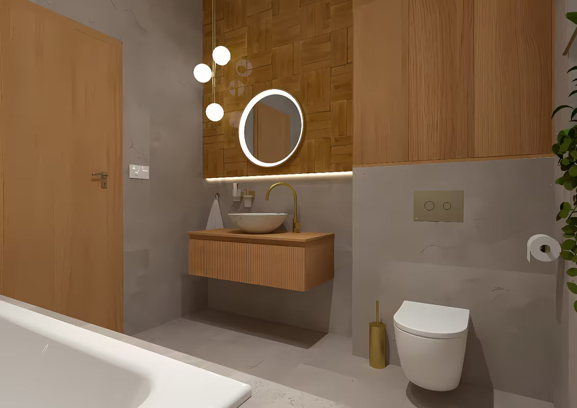 Umivaonik na ploču SAT Purity od bijelog mramora dimenzija 43x43 cm bez preljeva