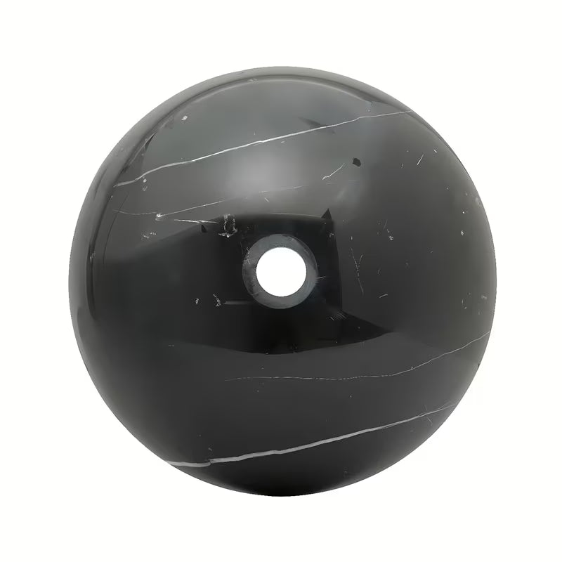 Umivaonik na ploču SAT Purity od pravog crnog mramora dimenzija 43 x 43 cm bez preljeva.