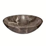 Umivaonik na ploču SAT Purity od pravog smeđeg mramora dimenzija 43x43 cm bez preljeva.