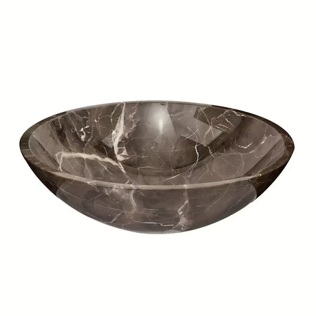 Umivaonik na ploču SAT Purity od pravog smeđeg mramora dimenzija 43x43 cm bez preljeva.