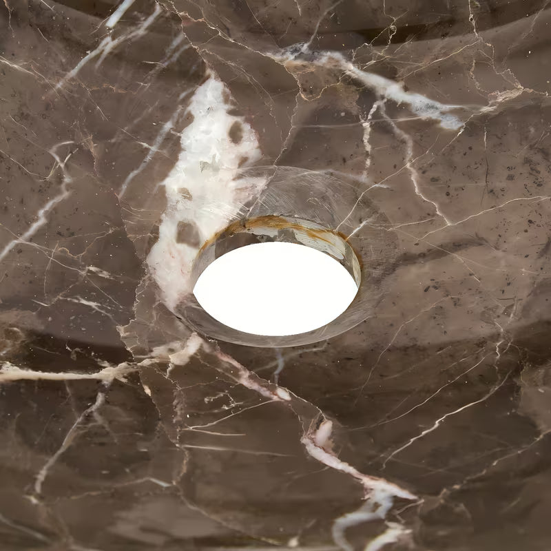 Umivaonik na ploču SAT Purity od pravog smeđeg mramora dimenzija 43x43 cm bez preljeva.