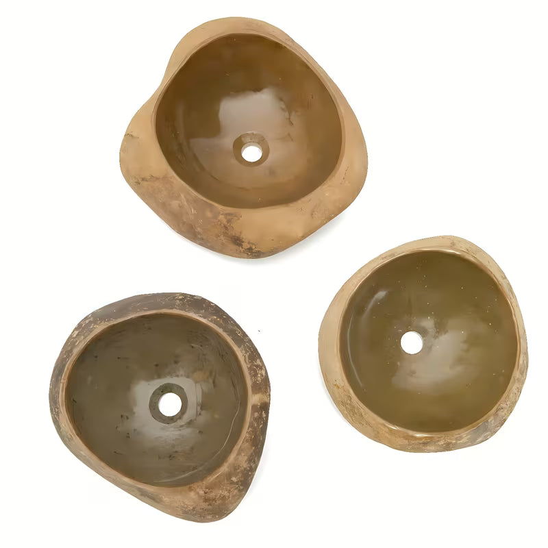 Umivaonik na ploču SAT Purity od prirodnog riječnog kamena bez preljeva