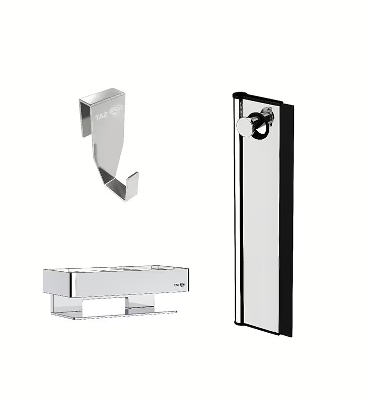 Set kupaonskih dodataka SAT pro ujednačen izgled i praktičnu svakodnevnu upotrebu u kupaonici.