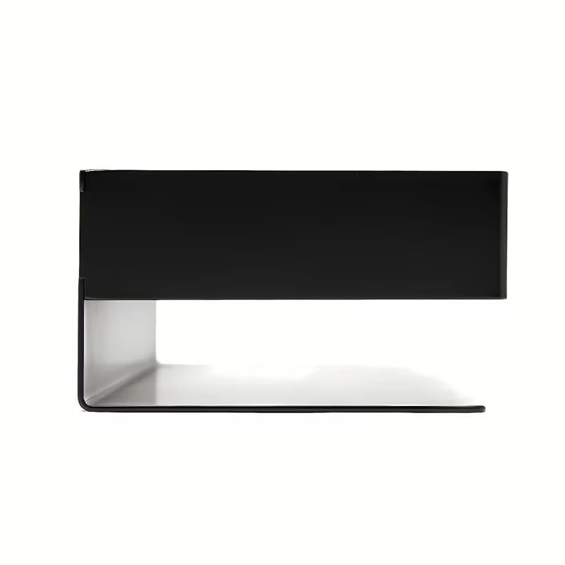 Zidna tuš polica SAT od nehrđajućeg čelika u mat crnoj boji.