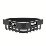 Crna kutna tuš polica SAT Industrial za kupaonicu od metala pro zidna montaža.