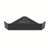 Kutna tuš polica SAT od nehrđajućeg čelika u mat crnoj boji.