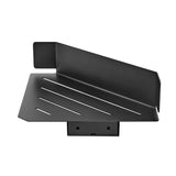 Kutna tuš polica SAT od nehrđajućeg čelika u mat crnoj boji.