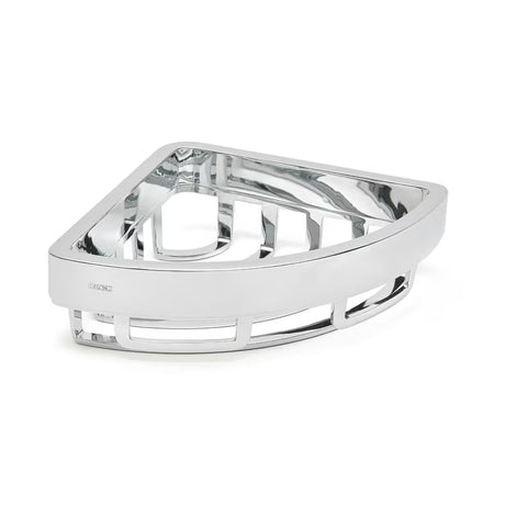 Kutna tuš polica SAT u krom izvedbi od masivnog mesinga za kupaonicu.