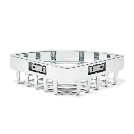 Kutna tuš polica SAT u krom izvedbi od masivnog mesinga za kupaonicu.