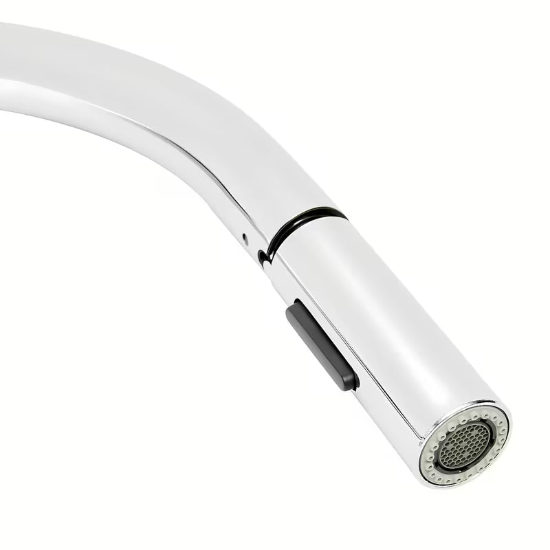 Kromirana miješalica za sudoper SAT s izvlačivim tušem sa zakretnim izljevom