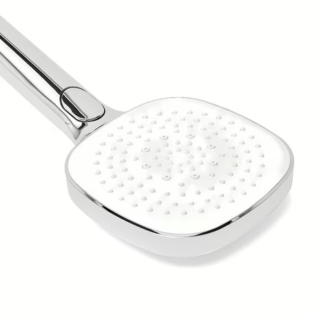Ručni tuš SAT u bijeloj boji i kromu, promjera 12 cm i s tipkom EasyClick pro 3 mlaza.