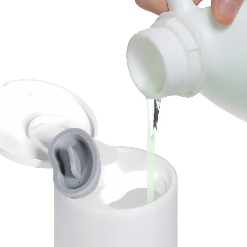 Bijeli beskontaktni stolni dozator sapuna i dezinficijensa SAT sa spremnikom od 250 ml