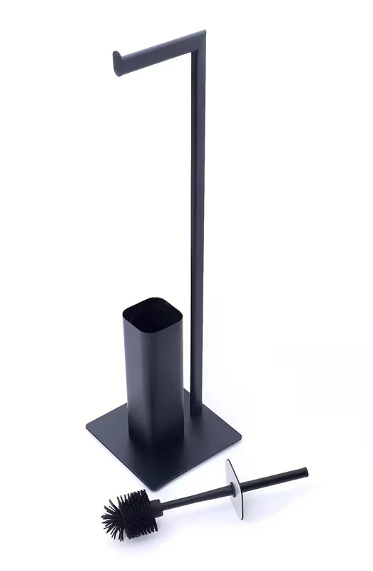 Crni mat ČETKA za Wc SAT s držačem za toaletni papir u metalnoj izvedbi
