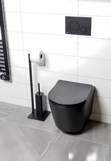 Crni mat ČETKA za Wc SAT s držačem za toaletni papir u metalnoj izvedbi