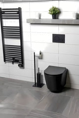 Crni mat ČETKA za Wc SAT s držačem za toaletni papir u metalnoj izvedbi