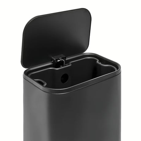 Samostojeći  kanta za otpad SAT od mat crnog metala s uklonjivim umetkom i zatvaranjem soft Close.