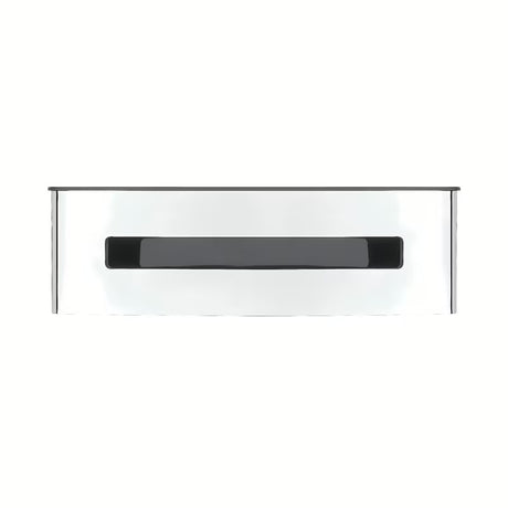 Inox tuš polica SAT Chrome u krom izvedbi s uklonjivim crnim plastičnim umetkom.