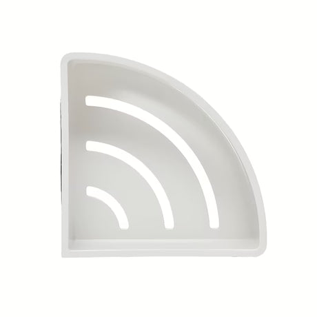 Kutna tuš polica SAT Chrome u krom izvedbi s bijelim plastičnim umetkom od nehrđajućeg čelika