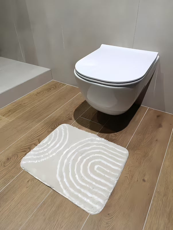 Bež TEPIH za Wc SAT od poliestera s visinom vlakana 1,5 cm